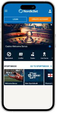 Sportsbook mobilapplikasjon.